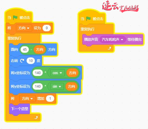 每日一题：“编程 + 数学”用初中所学圆半径概念制作赛道飘逸效果『济南机器人编程 - 山东机器人编程 - 机器人编程』(图2)