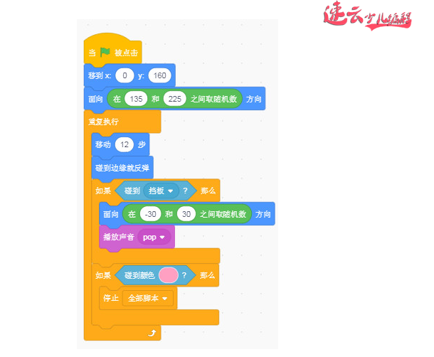 济南少儿编程：Scratch编程，7岁孩子制作弹球小游戏！~山东少儿编程~少儿编程(图1)